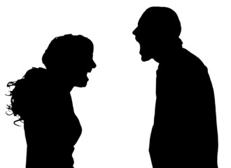 Vector silhouette of people.