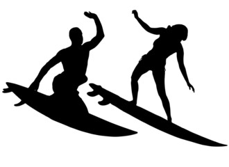 Vector silhouette of a people.