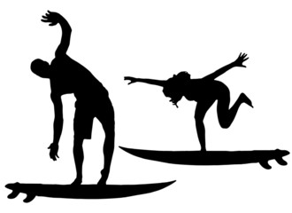 Vector silhouette of a people.