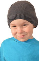 kleiner junge verschmitzt