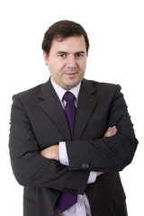 Two Businessman standing on a white background