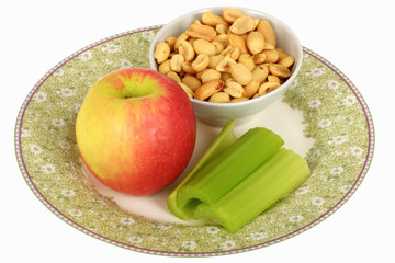 Apple with Celery and Peanuts