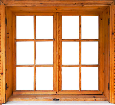 Wooden casement window exterior side