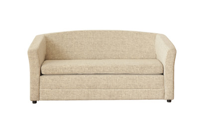 Light brown sofa (couch) isolated on white