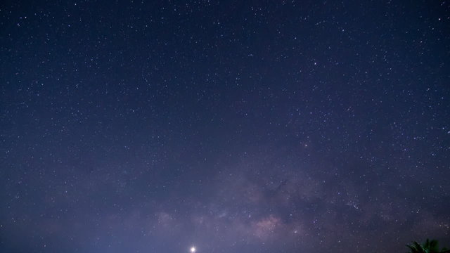 Time Lapse Milky Way Night Time To Sunrise Time