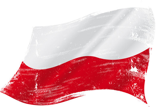 Fototapeta Polska flaga grunge