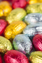 Chocolate eggs background