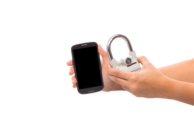 Concept image of securing data in a smartphone