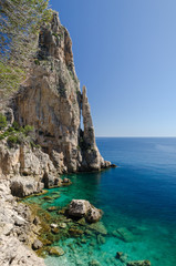 Fototapeta na wymiar Pedra Longa rock, Ogliastra region, Sardinia.