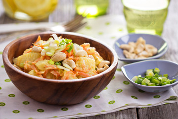 Potato salad with carrot and celery