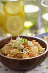 Potato salad with carrot and celery