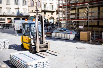 Muletto al cantiere del Battistero di Firenze