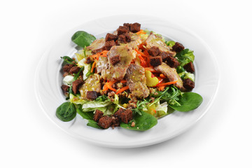 salad of marinated pork