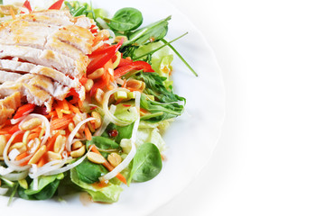 salad of fried chicken
