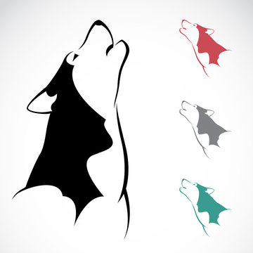 Vector image of an wolf