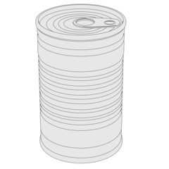 cartoon image of food can