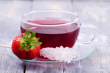 Tee, Erdbeertee, Erdbeeren, Obst