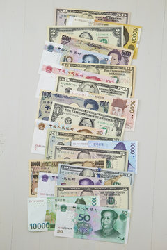 Assorted paper currency