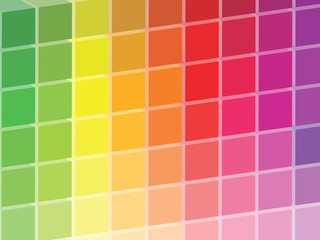 Rainbow Colored Squares Palette Illustration