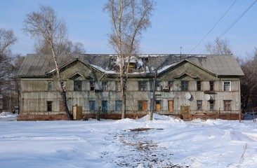 The old wooden house