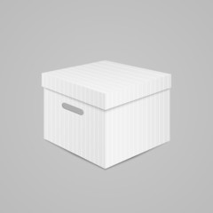 Paper box on white background
