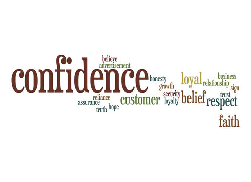 Confidence word cloud