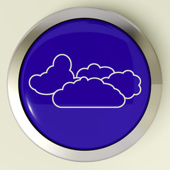 Cloud Button Means Rain Rainy Weather