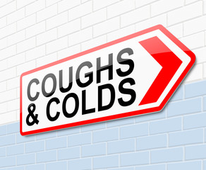Coughs and colds concept.