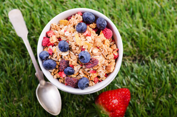 Müsli, Frühstück, Korn, Früchte, Obst