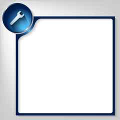 blue box for entering text with spanner