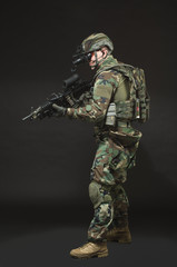 NATO soldier in full gear.