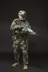 NATO soldier in full gear.