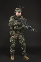 NATO soldier in full gear.