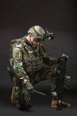 NATO soldier in full gear.