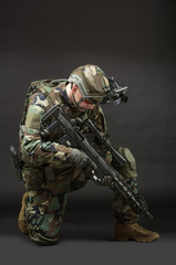 NATO soldier in full gear.