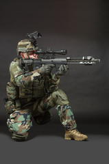 NATO soldier in full gear.