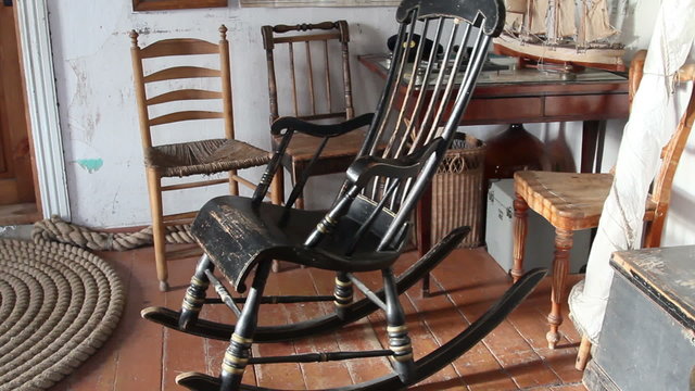 The black rocking chair
