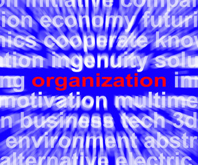 Organization Word Shows Institution  Or Be Organized