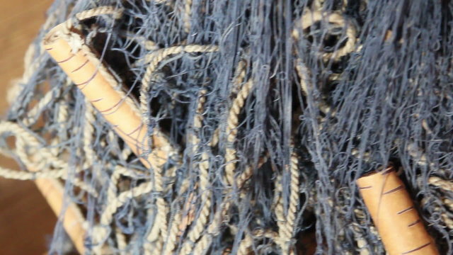 A closer look of the fishing net