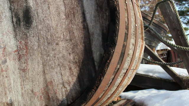 The closer look of an old barrel