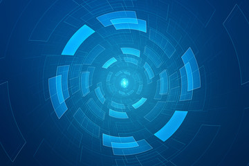 Abstract circular science fiction futuristic background