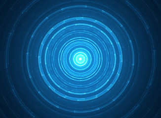 Abstract circular science fiction futuristic background