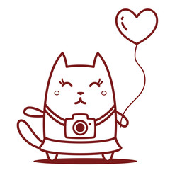 Character photographer with a camera