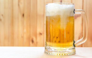 Beer pouring into mug