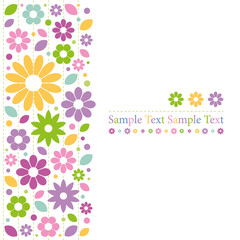 colorful flowers greeting card