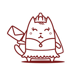 Character bride in a wedding dress with veil