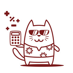 Character tourist wearing sunglasses and a shirt with flowers