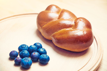 Bread and blueberry