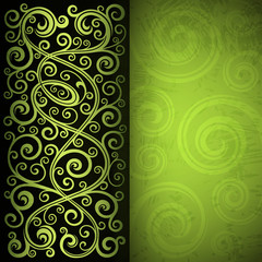 Abstract vintage floral vector illustration.