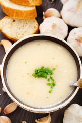 Garlic cream soup